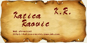 Katica Raović vizit kartica